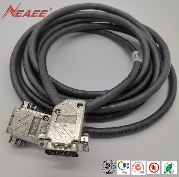 Medical device/transmission： 128361-01/02/03,Cable assembly with D-SUB 15P Shell connector