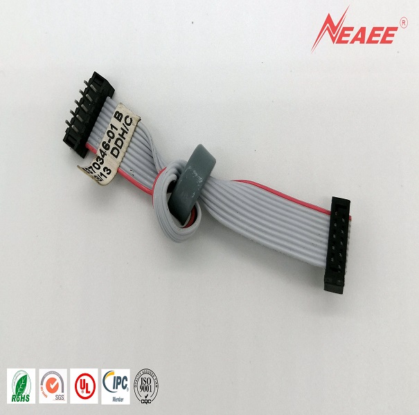 Computer/data transmission：5370346-01,Flat Cable with 10P Connector& Magnetic Ferrite